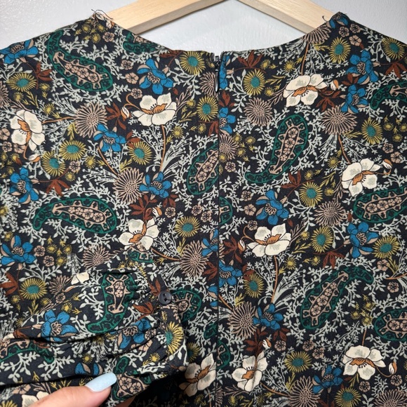 ZARA Floral Print Playsuit‎ Romper Dress Size XS Boho - Picture 8 of 10